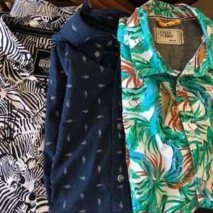 3 collared short sleeve shirts